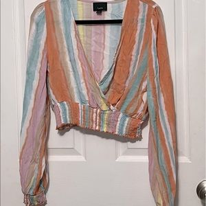 NWOT pastel cropped blouse